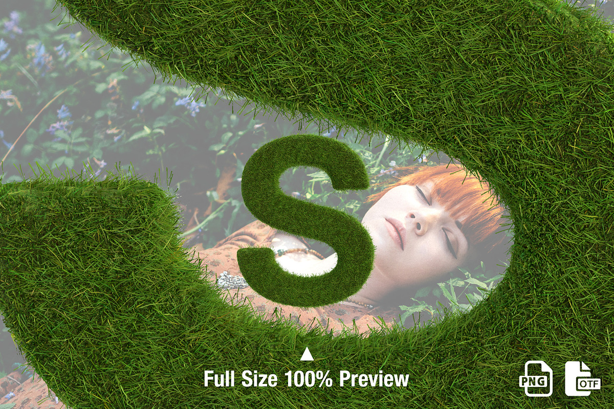 Ms Grass Bitmap Font & PNGs, a Script Font by Creative Graphics (Photo 2 of 4)