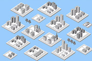 Isometric set city with skyscrapers, a Technology Illustration by AlexZeL (Thumbnail 5 of 5)