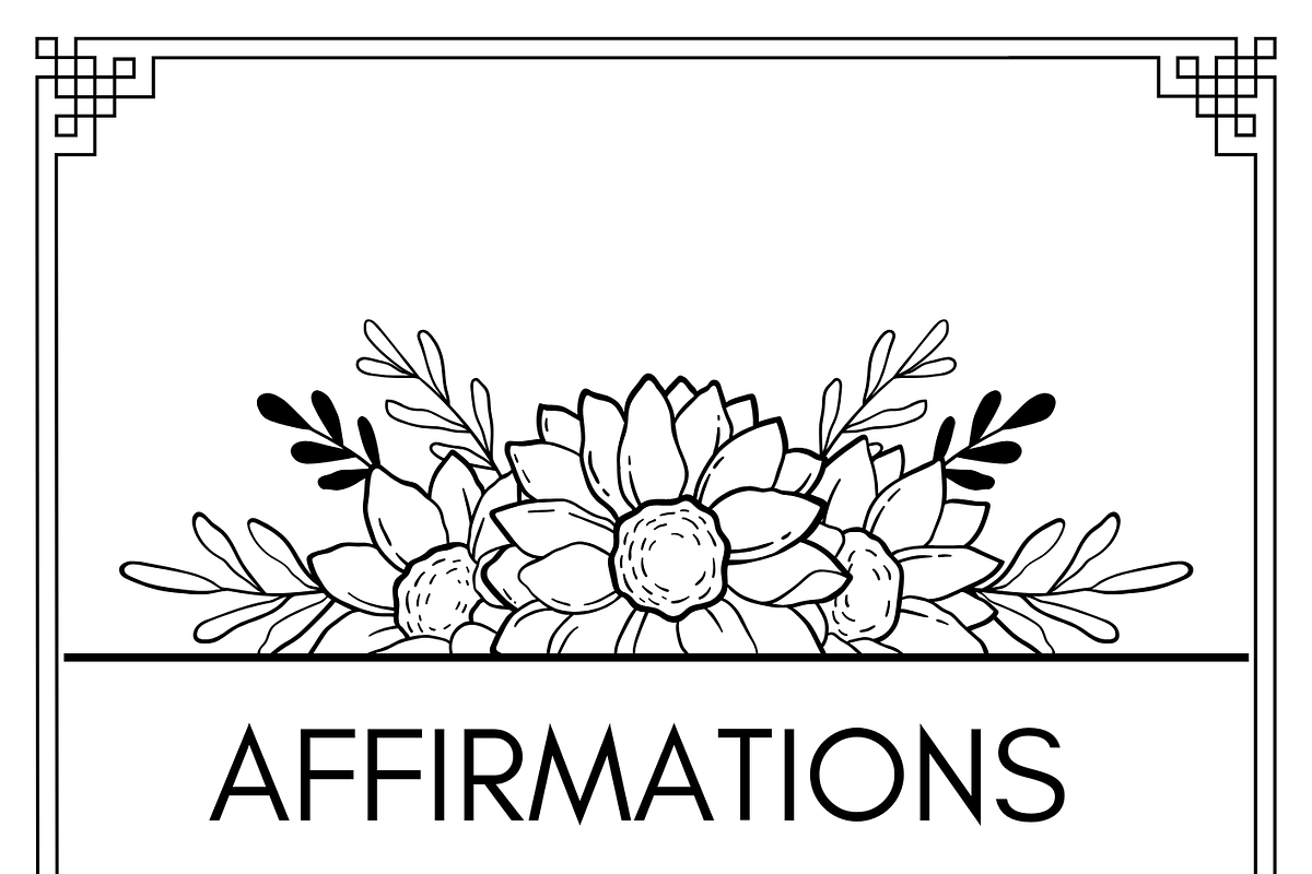 Affirmation colouring book Printable, a Card Template by Noorist (Photo 1 of 10)