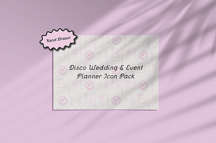 Disco Wedding Illustrated Icon Pack