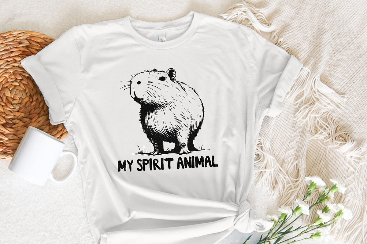 Capybara Spirit Animal PNG, an Illustration by SharpMarketplace (Photo 7 of 9)