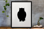 Owl Silhouette SVG, an Animal Illustration by newminddesign (Thumbnail 3 of 3)