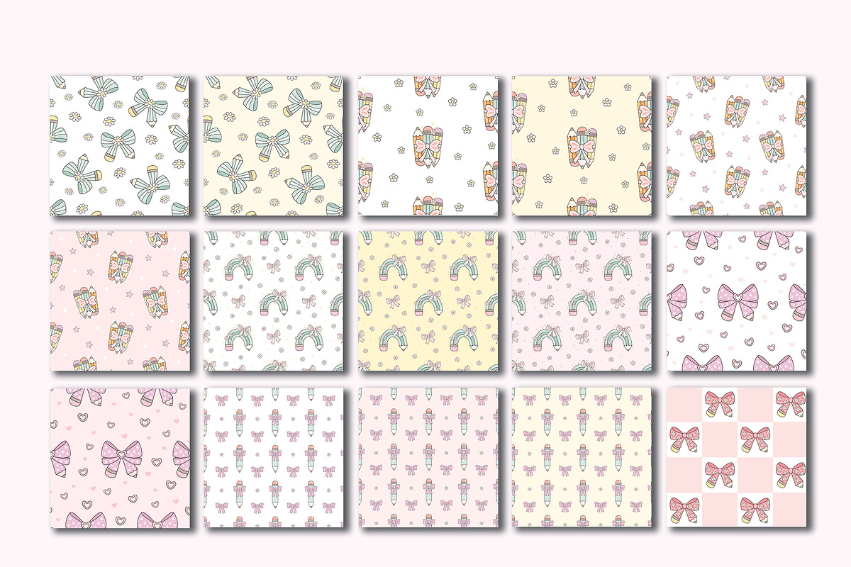Coquette Pencils Bows Collection, an Education Illustration by JulzaArt (Photo 4 of 11)