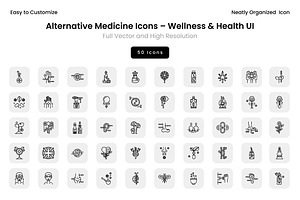 Alternative Medicine Icons – Wellnes, a Solid Icon by Wencory
