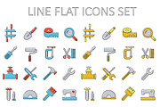 Line flat icon set, an Outline Icon by AlexZeL (Thumbnail 4 of 4)
