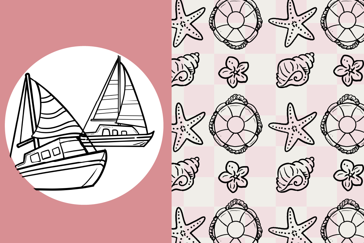 Coastal Beach Line Art, a Decorative Illustration by TheClipAtelier (Photo 3 of 3)