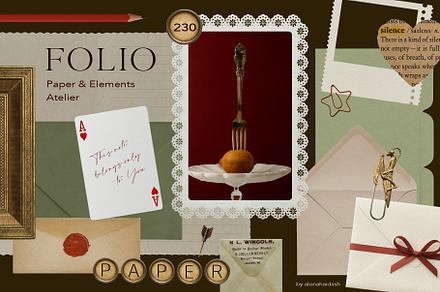 Folio · Paper & Elements Collection, an Object Graphic by alonahaidash
