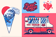 Retro Great wave off kanagawa food, a Food Illustration by Darts Lines (Thumbnail 4 of 7)