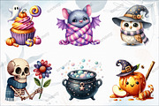Cute Halloween Clipart Bundle, a Graphic by designcity5 (Thumbnail 2 of 5)