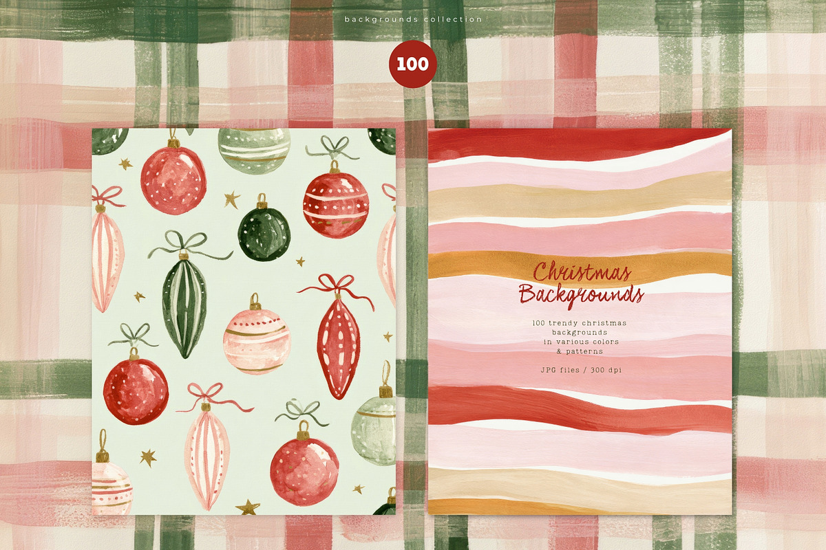 100 Christmas Backgrounds, a Background Graphic by PeDe Designs (Photo 10 of 16)