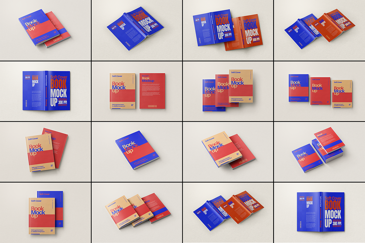 78 BOOK COVER MOCKUPS BUNDLE, a Books & Magazine Mockup by Xtrahive (Photo 2 of 7)