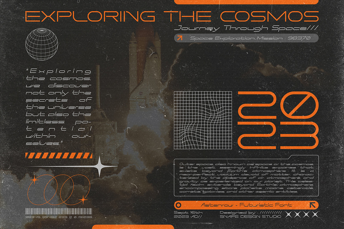 Astenrow - Futuristic Font, a Sans Serif Font by Snape Design Studio (Photo 4 of 5)
