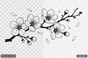Cherry Blossom SVG PNG Bundle, an Illustration by Actual Pixel (Thumbnail 7 of 33)