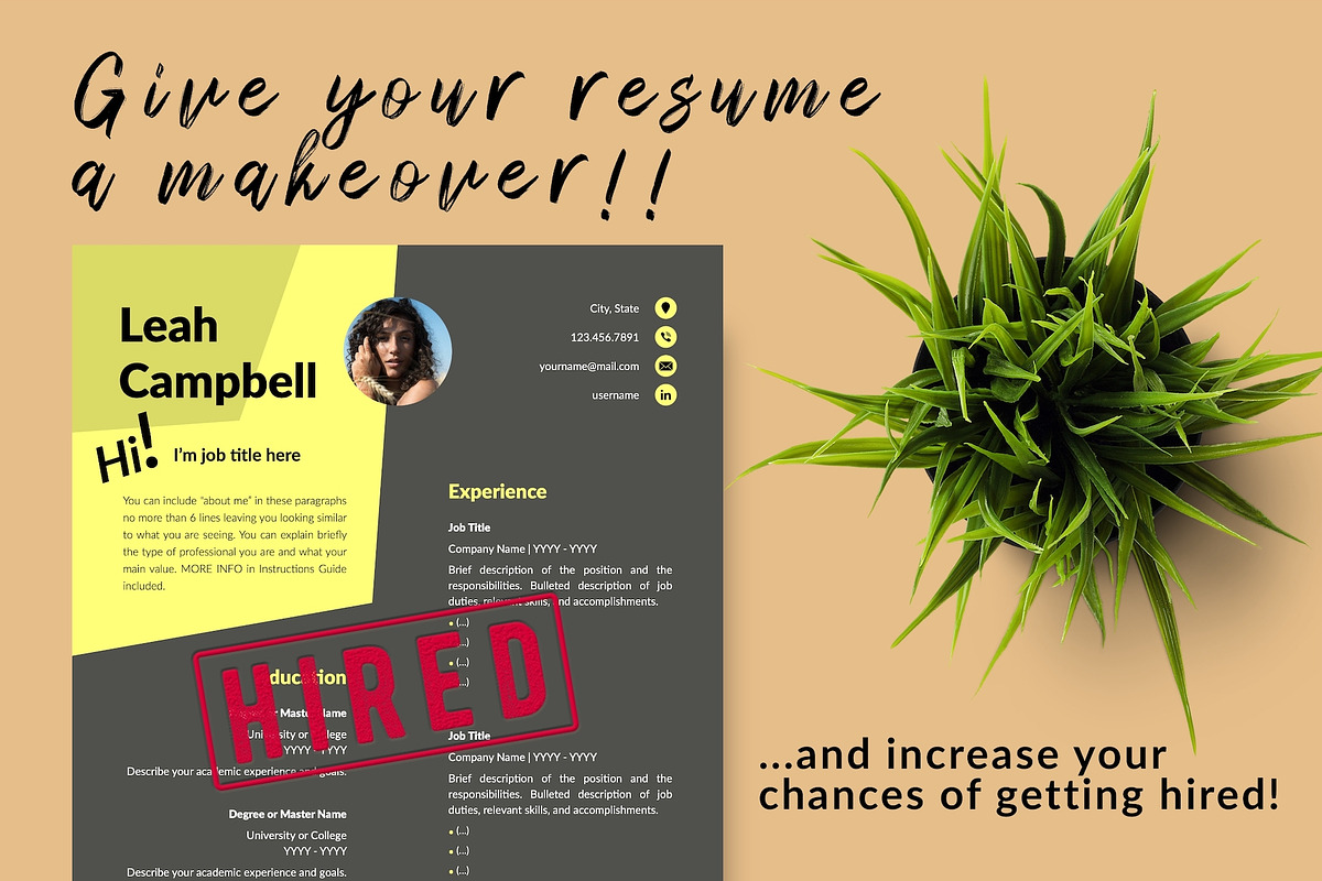 Modern Resume Design / CV - Leah, a Resume Template by Templates Design Co. (Photo 16 of 17)