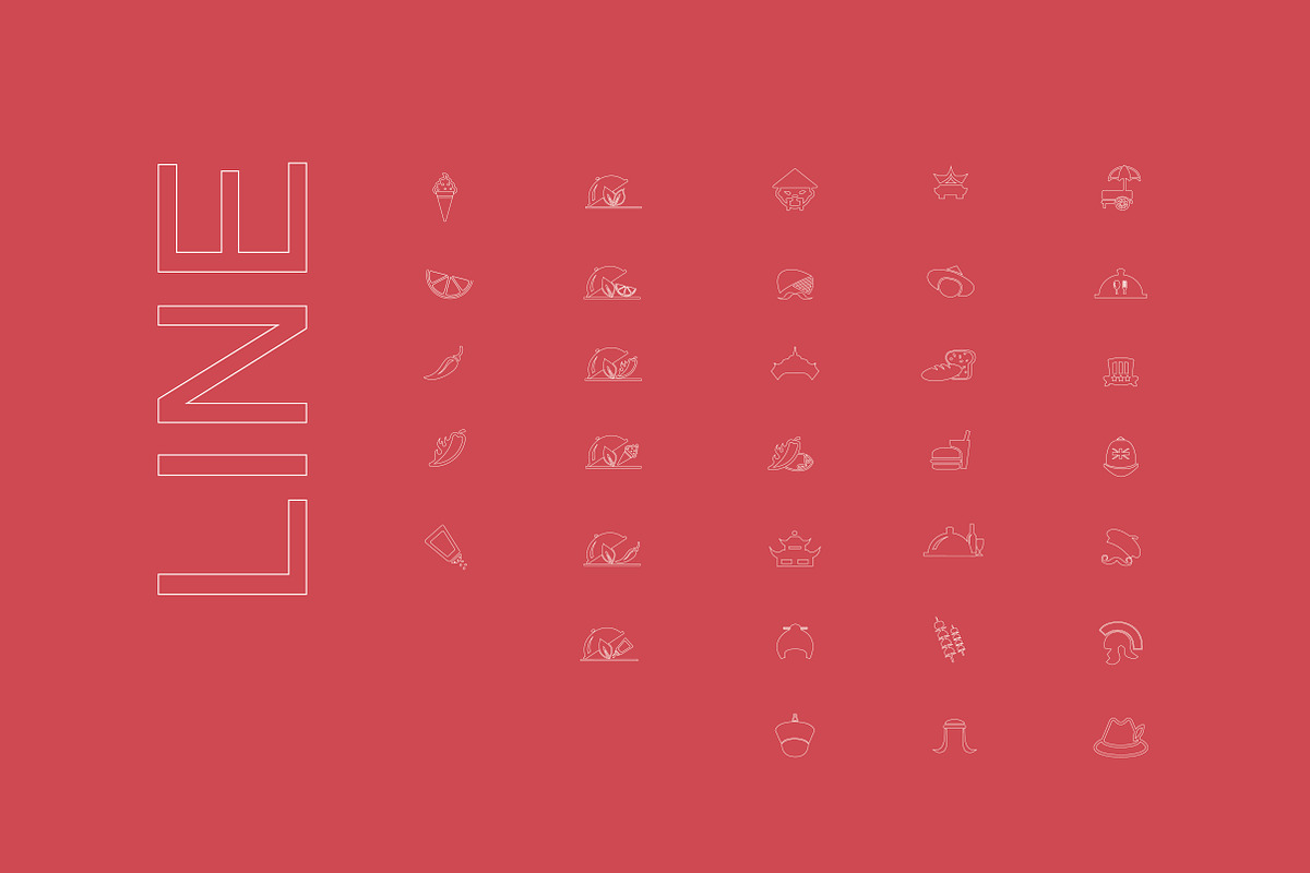 64 Line & Solid Food Icons, a Solid Icon by Designbase (Photo 3 of 6)