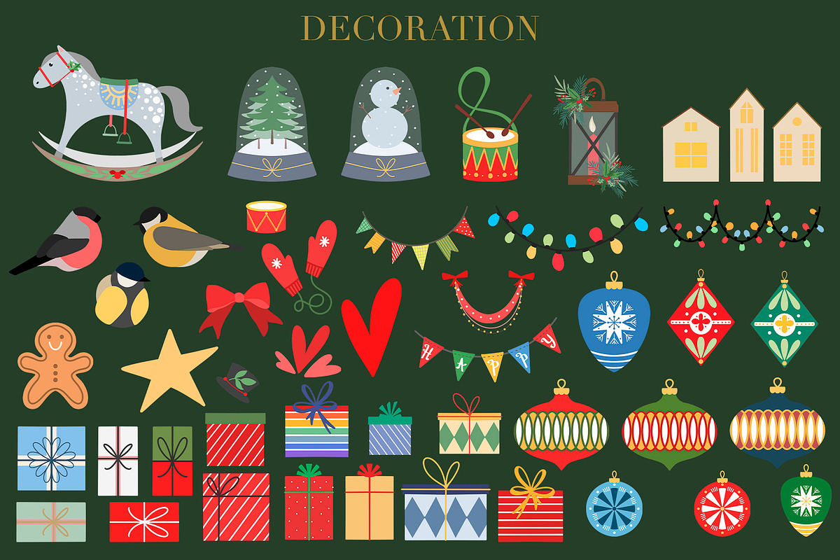 Christmas Time - Clipart Collection, a Decorative Illustration by Alina Sh (Photo 5 of 10)