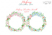 Mahjong Christmas Tree illustrations, a Decorative Illustration by TheHappyGiftArt (Thumbnail 3 of 12)