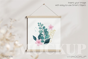 Poster Hanger Mockup PSD JPG I00608