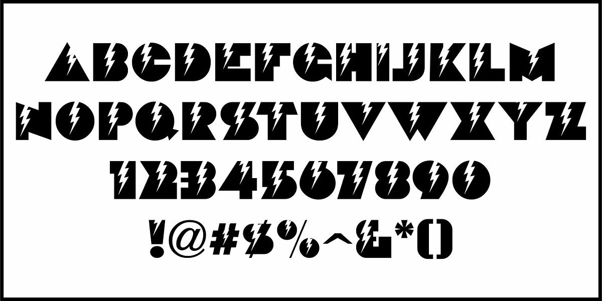 Lightning Deco JNL, a Sans Serif Font by Jeff Levine Fonts (Photo 3 of 5)