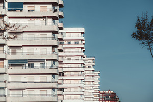 Modern white apartment buildings, an Architecture Photo by SkyNext