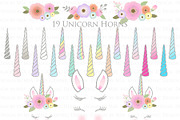 Unicorn Faces Silver Clipart,Pattern, an Illustration by Mia's Graphic Design (Thumbnail 5 of 10)