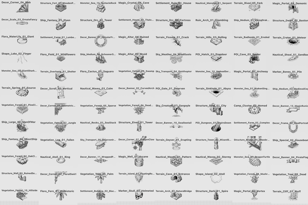 345 Fantasy Map Builder Stamps, a Brush Add-On by Selentaori Studio (Photo 3 of 10)