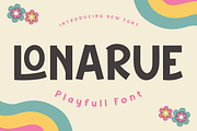 Lonarue | Playful Font Display, a Sans Serif Font by twinstd (Thumbnail 1 of 10)