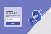 Subscribe to Newsletter UI Design, an Email Template by accogliente (Thumbnail 2 of 3)