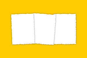 Torn paper sheets mockup, a Presentation Template by Design Store