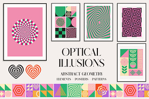 Optical illusions. Abstract shapes
