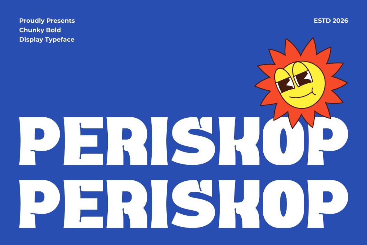 Periskop – Chunky Bold Display Font, a Sans Serif Font by Artiveko (Photo 1 of 8)