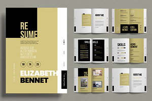Resume Booklet Template, a Resume Template by ContestDesign