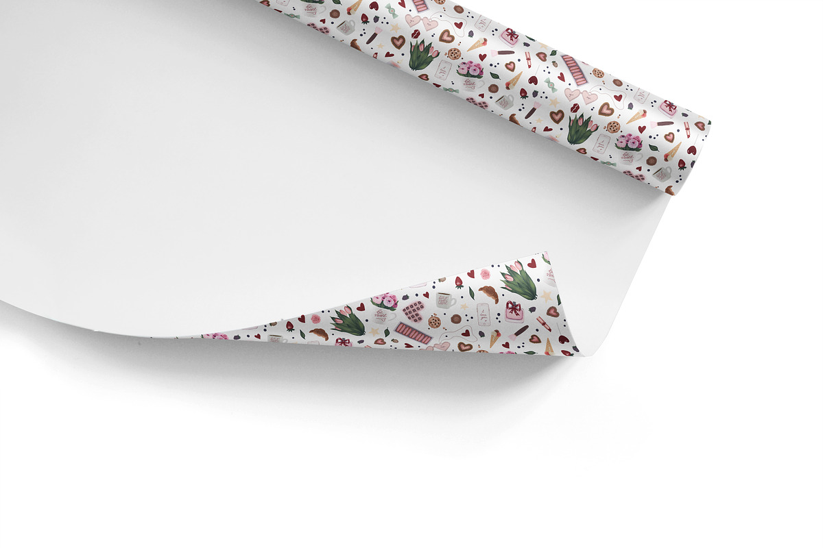 Romantic Valentine Seamless Pattern, a Pattern Graphic by Chloe's Illustrations (Photo 4 of 5)