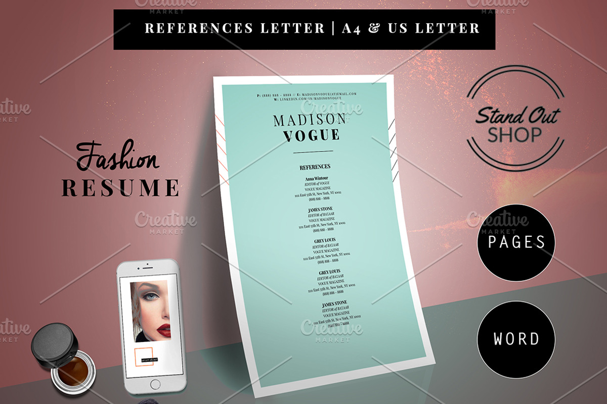 Fashion Forward Resume 5 Pack, a Resume Template by Stand Out Shop (Photo 7 of 7)