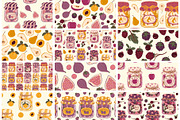 Vintage Jam Jars patterns & clipart, a Food Illustration by Carpet Tapete Pretzel (Thumbnail 2 of 13)
