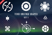 Tech Custom Shapes Set 1, a Shape Add-On by grati (Thumbnail 1 of 2)