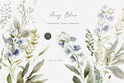 Airy Blue Floral, a Decorative Illustration by heyiamalice (Thumbnail 1 of 11)