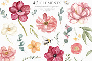 HONEY FLOWERS. watercolor collection, a Decorative Illustration by Ooh Lily (Thumbnail 11 of 15)