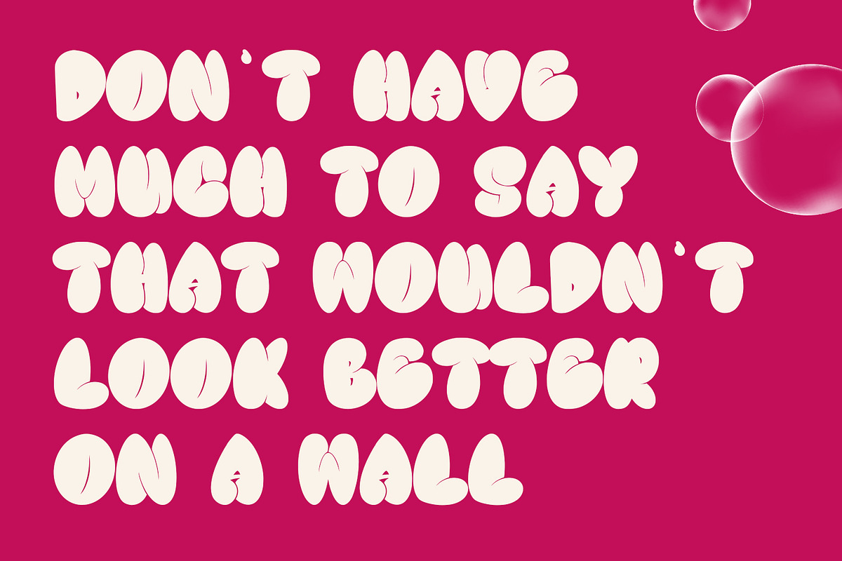 Bogu Bogu Fat Bubble Graffiti Font, a Handwritten Font by Maulana Creative (Photo 4 of 7)