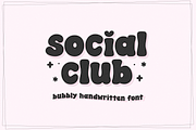 Social Club | Cute Bubbly Font, a Handwritten Font by KA Designs (Thumbnail 1 of 10)