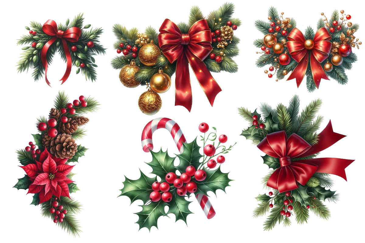 Christmas Garland Clipart, an Illustration by Designworld (Photo 2 of 4)