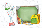 Science for kids watercolor clip art, an Object Illustration by DemiLena (Thumbnail 10 of 18)