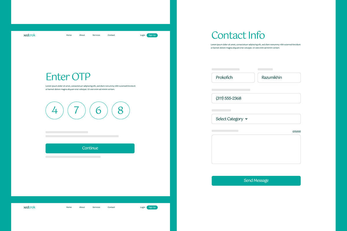 Company Landing Page UI UX Layout, an UI Kit Template by CreativeShaper (Photo 3 of 4)
