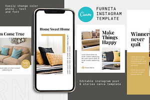 Canva Instagram Template Furnita