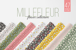 Millefleur flower pattern collection