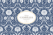 Arts & Crafts Floral Patterns Cobalt, a Pattern Graphic by Eclectic Anthology (Thumbnail 1 of 10)