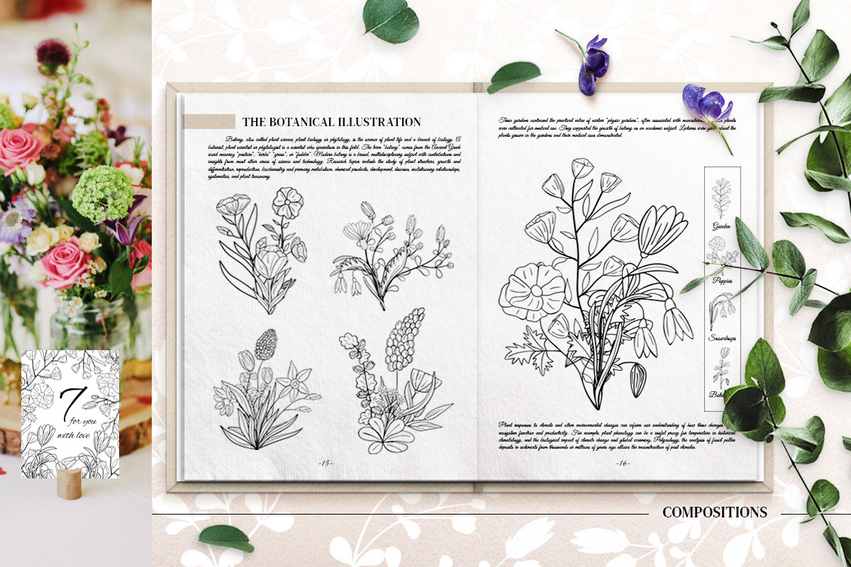 Botanical Wildflowers. Patterns, an Illustration by Diana Kovach (Photo 4 of 11)