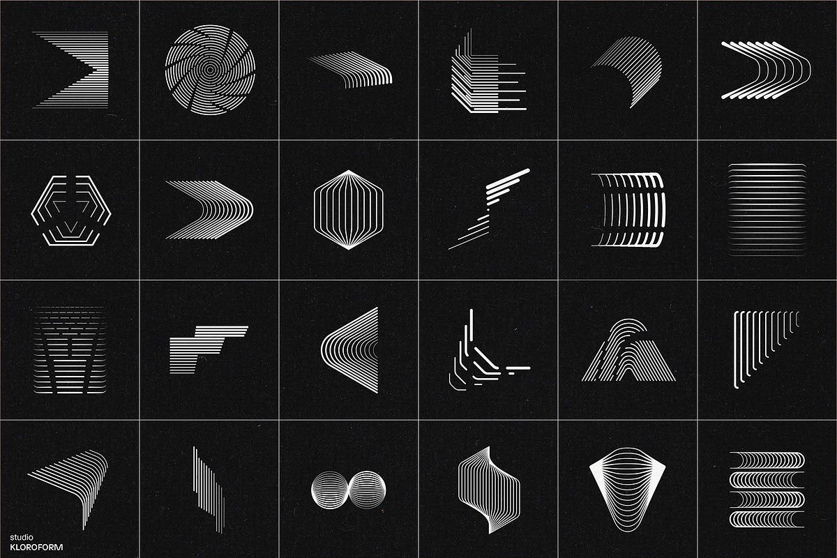 Line Logic - 240 Vector Objects, an Outline Icon by kloroform (Photo 12 of 13)