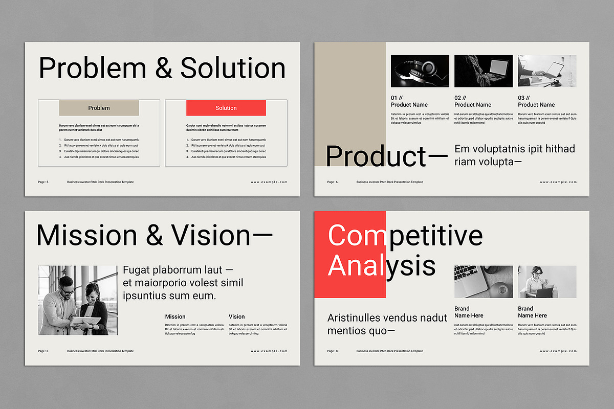 Minimal Business Investor Pitch Deck preview 3