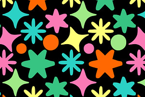 Colorful Stars Seamless Repeat, a Pattern Graphic by Sharon Schwalbe
